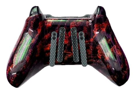 Red Zombie Hydro Dipped Xbox One Quad Paddle Wireless Controller Pink