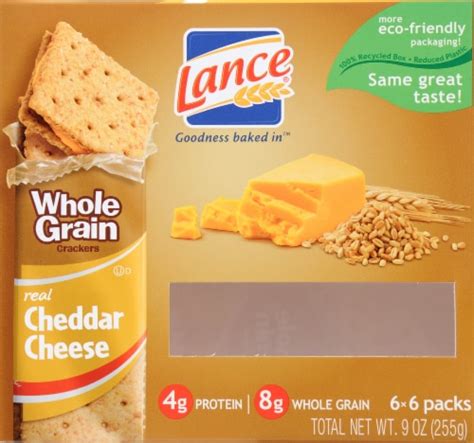 Lance Whole Grain Cheddar Cheese Sandwich Crackers 6 Ct 1 5 Oz Fry