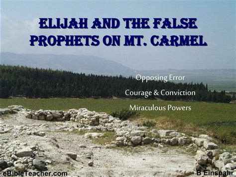 PPT - Elijah and the False Prophets on Mt. Carmel PowerPoint ...