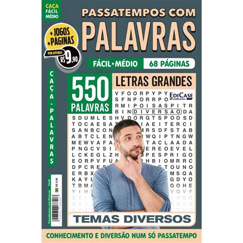 Passatempos Palavras Ed 06 Fácil Médio Letras Grandes Temas