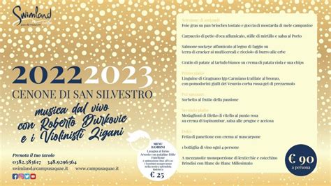 Cenone Di San Silvestro 2022 2023 Campus Aquae