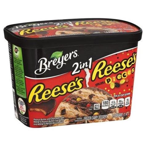 Breyers 2in1 Reeses Pieces Frozen Dairy Dessert Grocery Heart