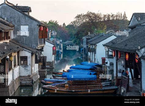 Ancient Town Of Zhouzhuang Suzhou China Stock Photo Alamy