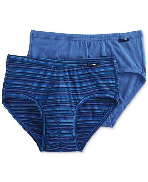 Jockey Underwear Elance Poco Brief 2 Pack In Blue For Men Lyst