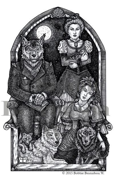 Werewolf Family Portrait WIP by BobbieBerendson on DeviantArt