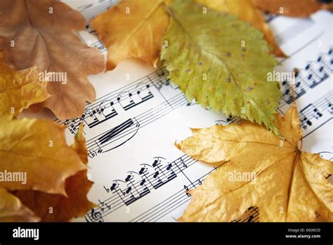 Autumn Leaves Music High Resolution Stock Photography and Images - Alamy