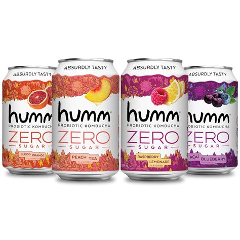 Humm Probiotic Kombucha Zero Sugar Variety Pack No