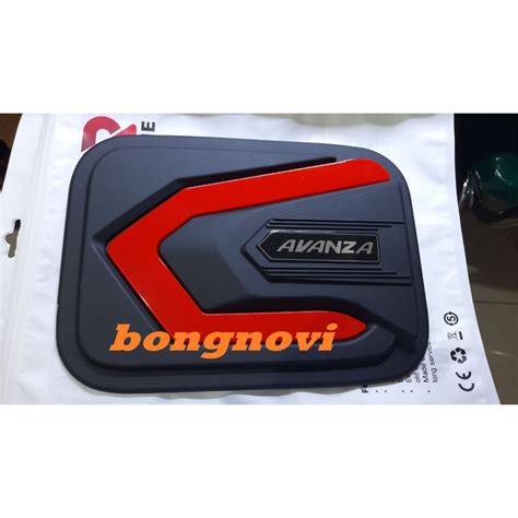 Jual Tank Cover Tutup Bensin All New Avanza Hitam Dop List Merah