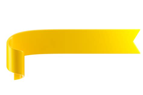 D Label Ribbon Glossy Yellow Blank Plastic Banner For Advertisment