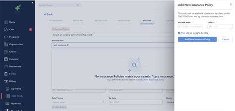 Claim Forms Add A Custom Insurance Policy Healthie Software Support Healthie Platform