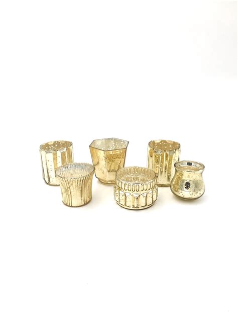 Gold Mercury Votives 1 50 Each — Lincoln Florist Event Rentals