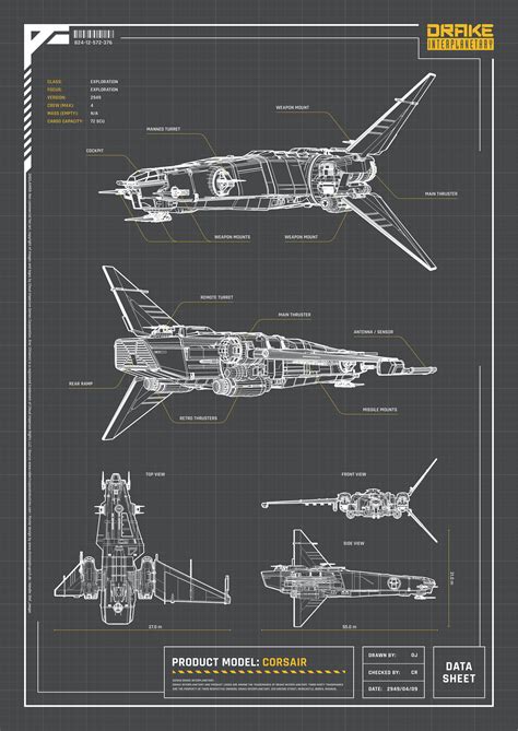 Drake Corsair Star Citizen Fan Poster Poster Design By Christoph