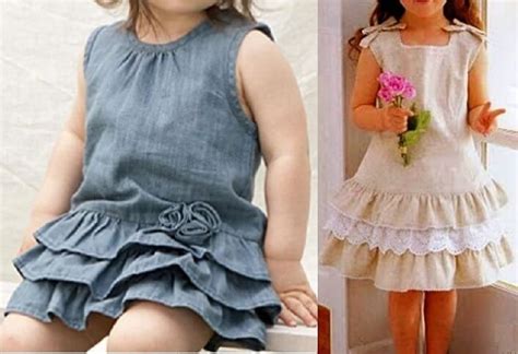 Vestido con volante para niñas Patrones gratis Kids dress Baby