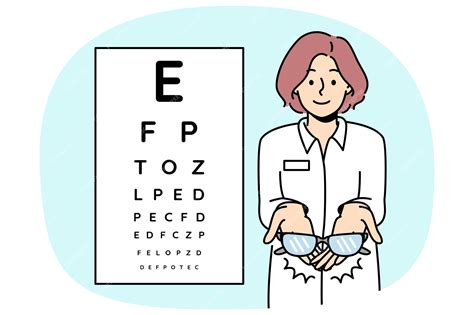 Ophtalmologiste Féminin Tenant Des Lunettes Sur Le Tableau De Contrôle