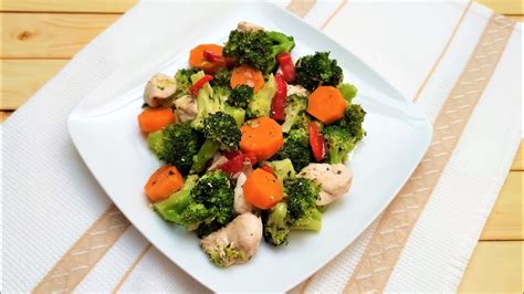 BRÓCOLI ZANAHORIA Y POLLO RECETA IDEAL PARA DIETAS baja en