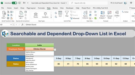 Searchable And Dependent Drop Down List In Microsoft Excel Pk An