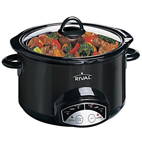 Rival Scrp500b 5 Quart Round Slow Cooker Smart Crock Pot 13382404