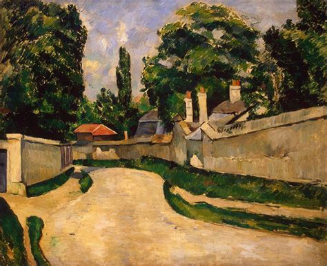 Houses Along a Road - Paul Cezanne | Endless Paintings