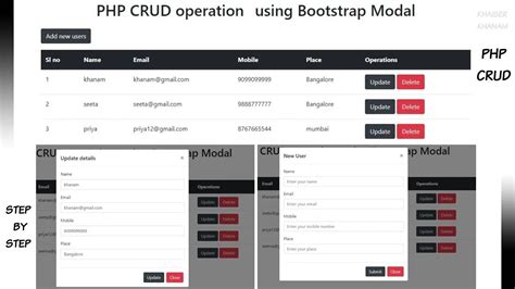 How To Create A Complete Php Crud Application Using Bootstrap Modal