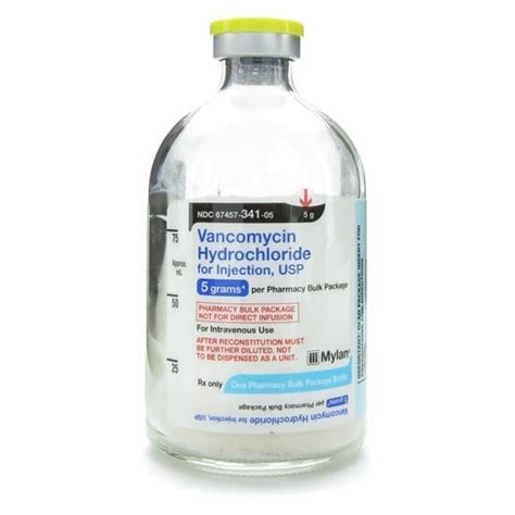 Vancomycin HCl Powder 5 Gram Vial SDV 100mL Vial McGuff