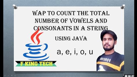 HOW To COUNT THE TOTAL NUMBER OF VOWELS AND CONSONANTS IN A STRING IN