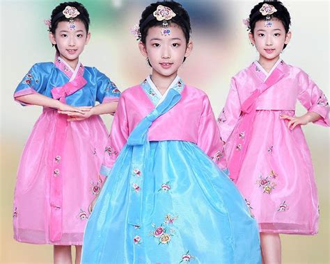 Girl Korean Traditional Costume Children Minority Folk Ancient Korea