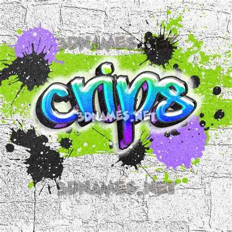 Preview Of Graffiti Grunge 3d Name For Crips