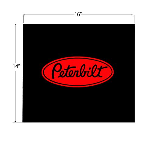 16 X 14 PETERBILT LOGO MUD FLAP RED National Truck Parts