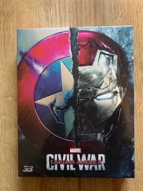 CAPTAIN AMERICA CIVIL War 3D 2D A1 Slip BluRay Steelbook WeET