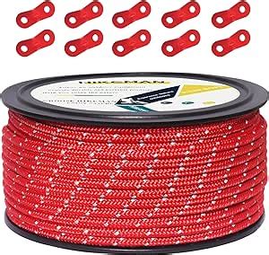 HIKEMAN 50M Reflective Cord Guy Ropes Outdoor Tent Guide Rope 100