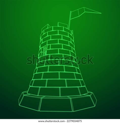Castle Knight Tower Medieval Ancient Fortress Stock Vector Royalty