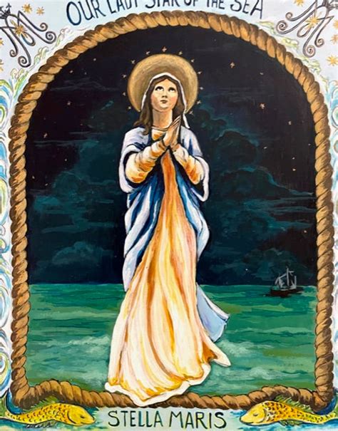 Our Lady Star Of The Sea Stella Maris Blessed Mother Mary Holy Etsy