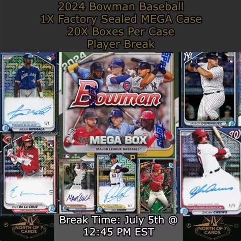 Jackson Chourio Bowman Baseball Mega X Case Player Break