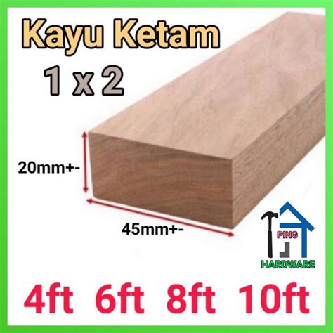 Kayu Ketam 1x2 20mmx45mm Kayu Meranti Siap Ketam Shopee Malaysia