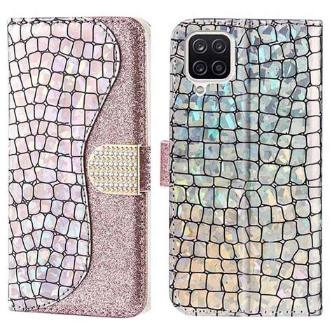 Croco Bling Series Samsung Galaxy A12 Wallet Case