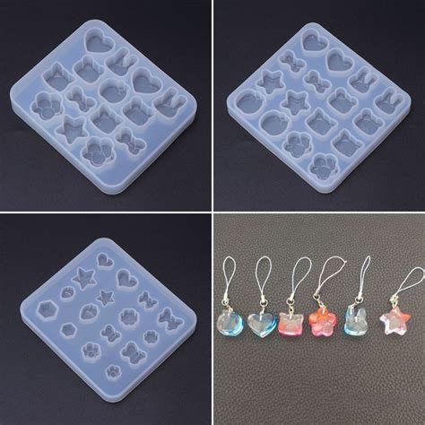 Molde De Silicone Pingente De Coração Estrela Maçã Para Artesanato