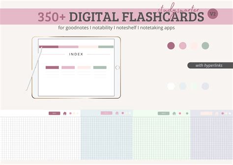 DIGITAL FLASHCARDS I Digital Index Cards I Study Index Cards I - Etsy