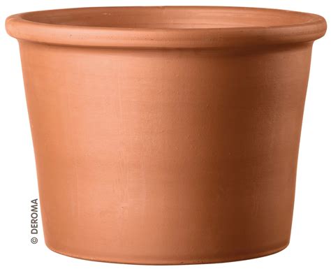 Deroma Pflanztopf Cilindro Bordato Terracotta Tonrot Ø 48 cm kaufen bei OBI