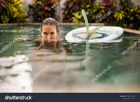 Beautiful Cute Woman Sexy Bikini Pool Stock Photo Shutterstock