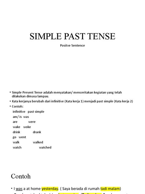 Materi Simple Past Tense Pert 8 Pdf