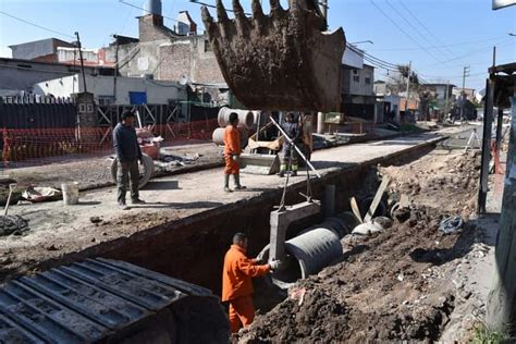 Isidro Casanova Avanzan Las Obras De Desag Es Pluviales El Nacional