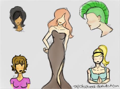 Female Sketches By Tallestoftrees On Deviantart