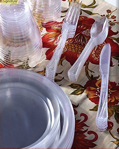 Buy Hanna K Signature 240 Count Plastic Silverware Heavyweight Clear