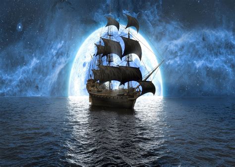 Ghost Pirate Ship Deck Background