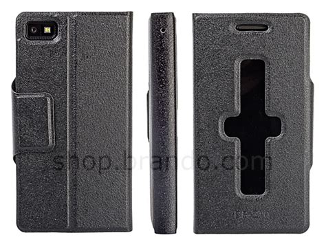 Blackberry Z10 Ultra Slim Side Open Leather Case With Display Caller Id