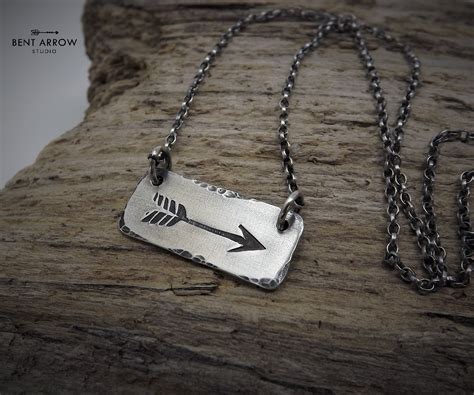 Silver Native Arrow Necklace By Bent Arrow Studio