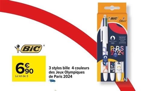 Promo Stylos Bille Couleurs Des Jeux Olympiques De Paris Chez