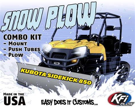 Current Year Kubota Sidekick 850 Kfi Snow Plow Package Easy Does It Customs Llc