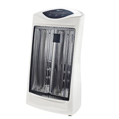 Comfort Zone 1500 Watt Electric Infrared Quartz Space Heater With Energy Save Mode Czqtv007ewt