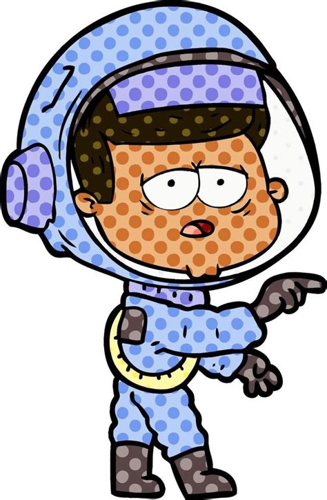 Astronauta Cansado Dos Desenhos Animados Vetor No Vecteezy